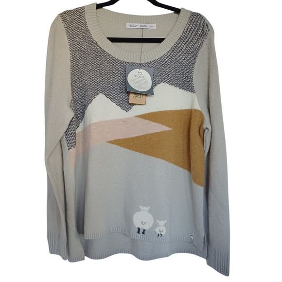 NWT Woolrich Wool Blend VTG Sheep Sweater Women's XL Cottagecore Cabincore - Picture 1 of 8